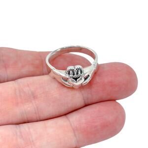 Shube Claddagh Ring | Sterling Silver 925 | Irish Love Friendship | Size 11.75